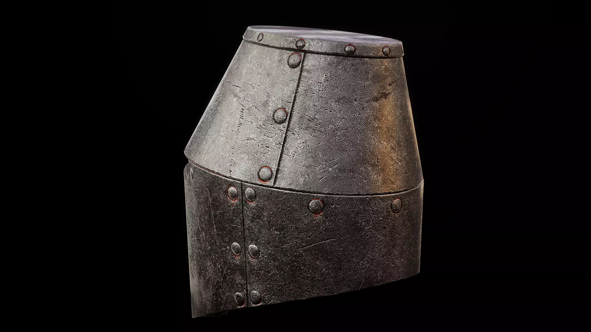 Next Gen Medieval helmet Low-poly 3D model_0