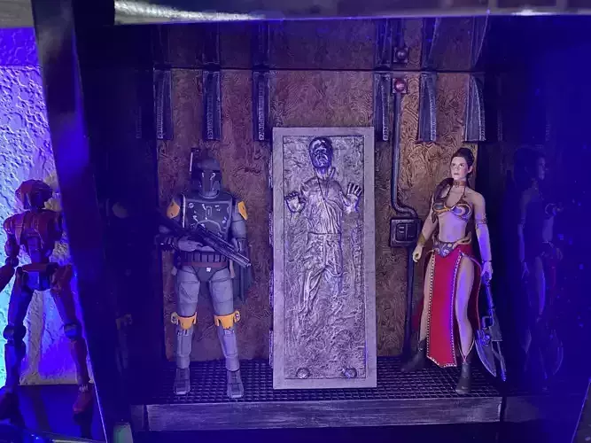 Jabba the Hutt Han Solo Trophy Wall Diorama