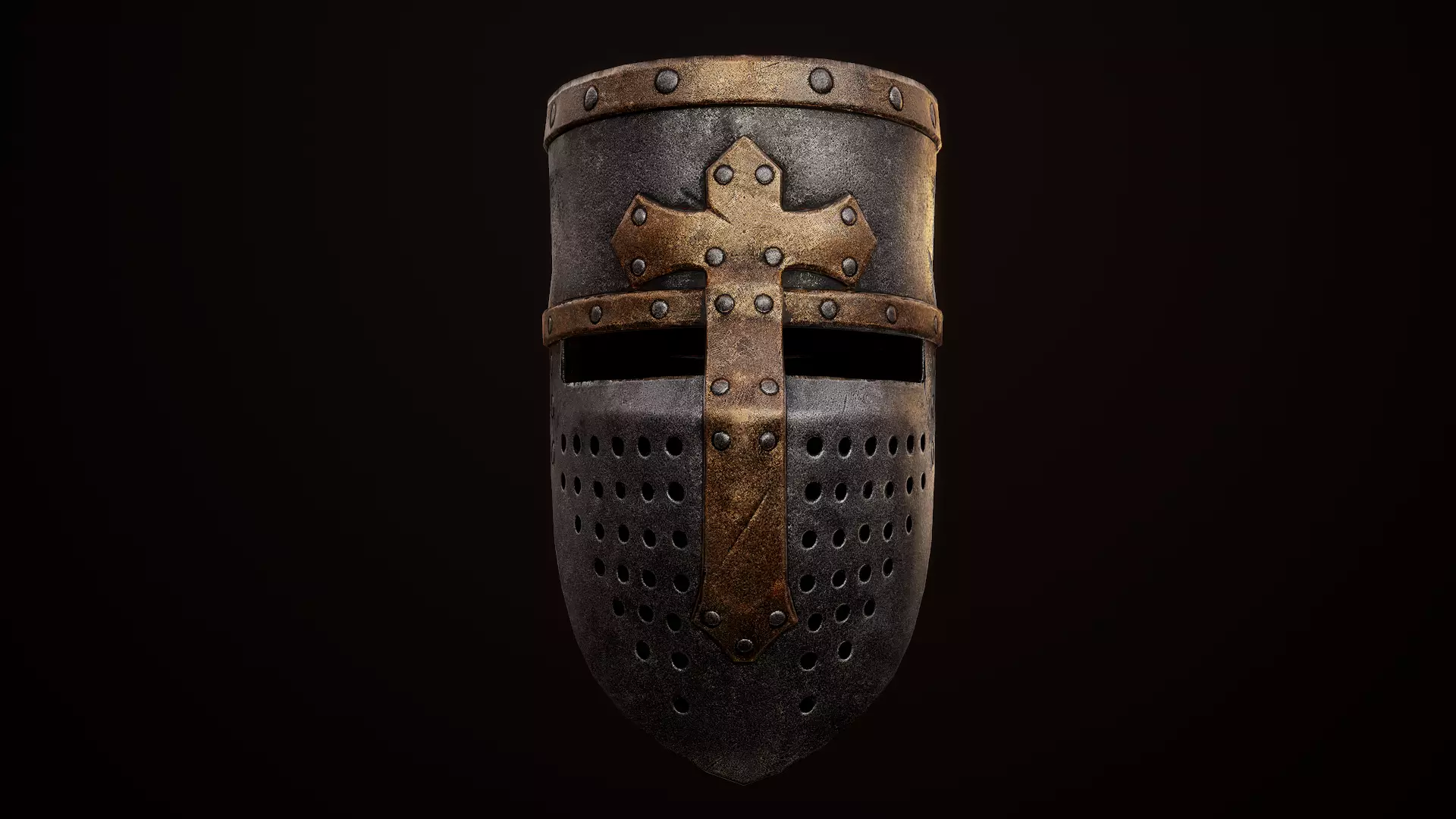 Next Gen Medieval helmet Low-poly 3D model