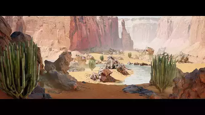 Unreal Desert  3D model