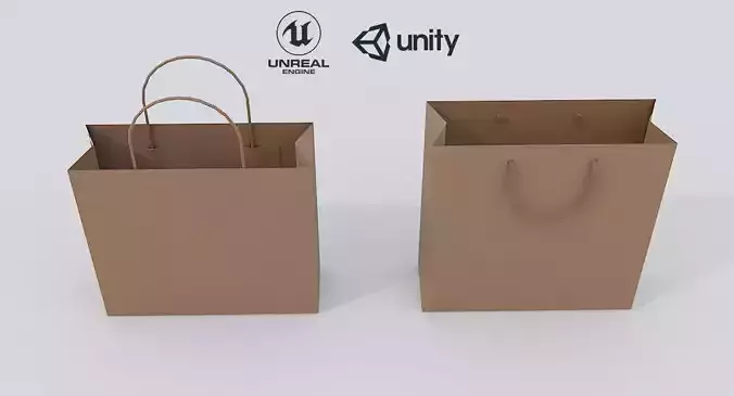 2 Paper Shopping Bags