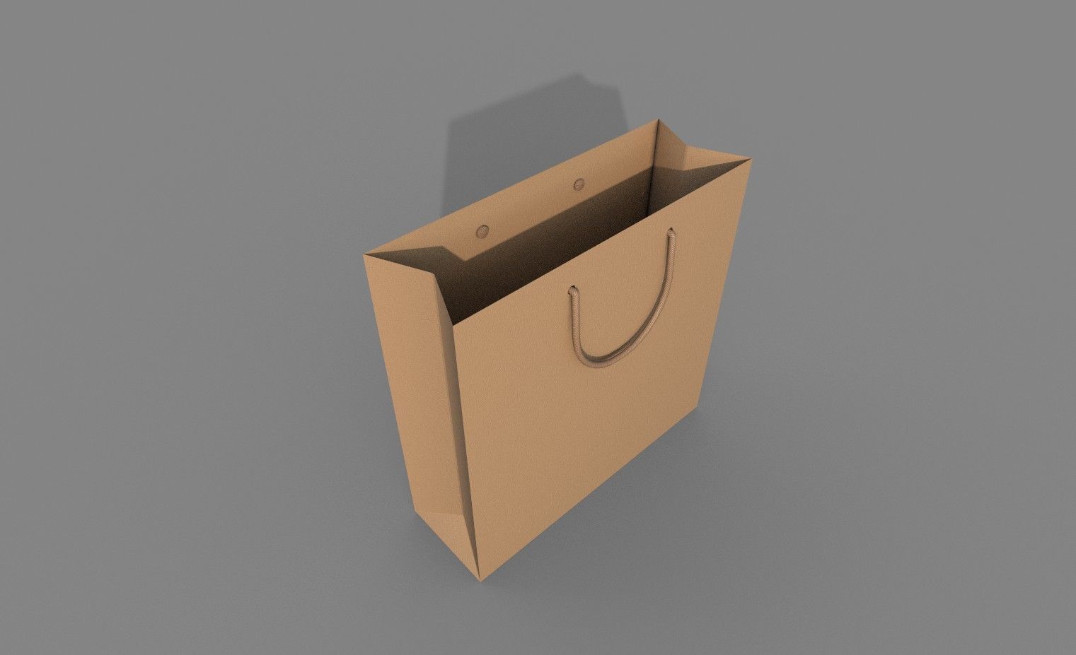 2 Paper Shopping Bags Low-poly 3D model_5