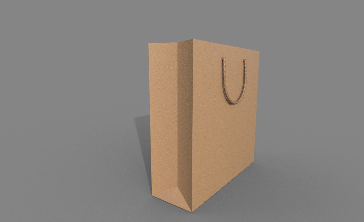 2 Paper Shopping Bags Low-poly 3D model_4