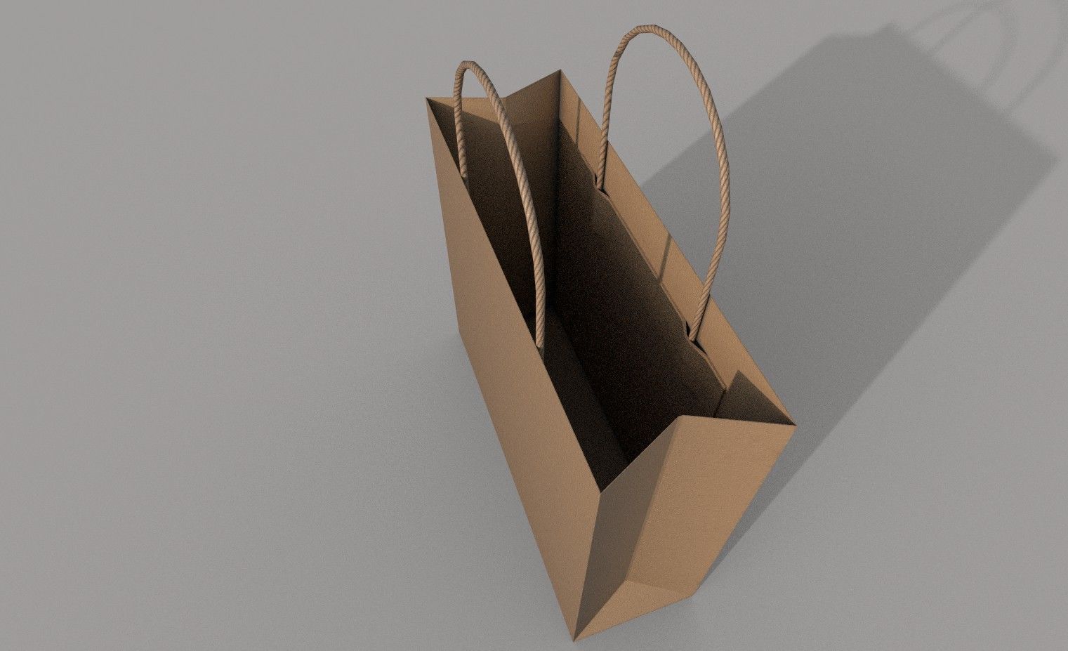 2 Paper Shopping Bags Low-poly 3D model_2