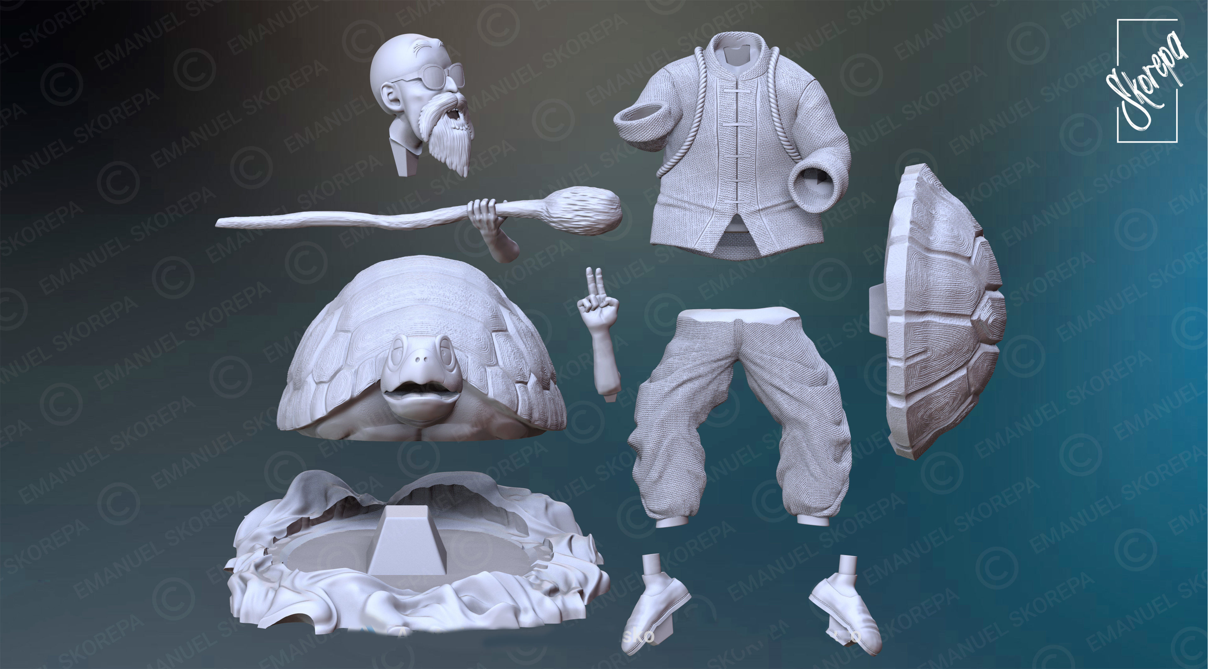 MASTER ROSHI 3D print model_2