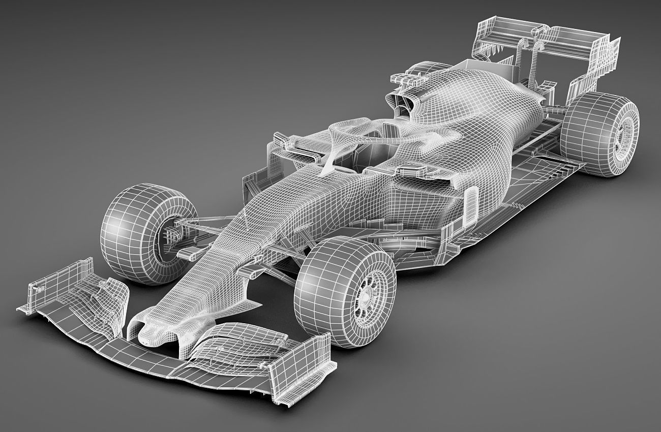 Generic F1 racing car 3D model_24