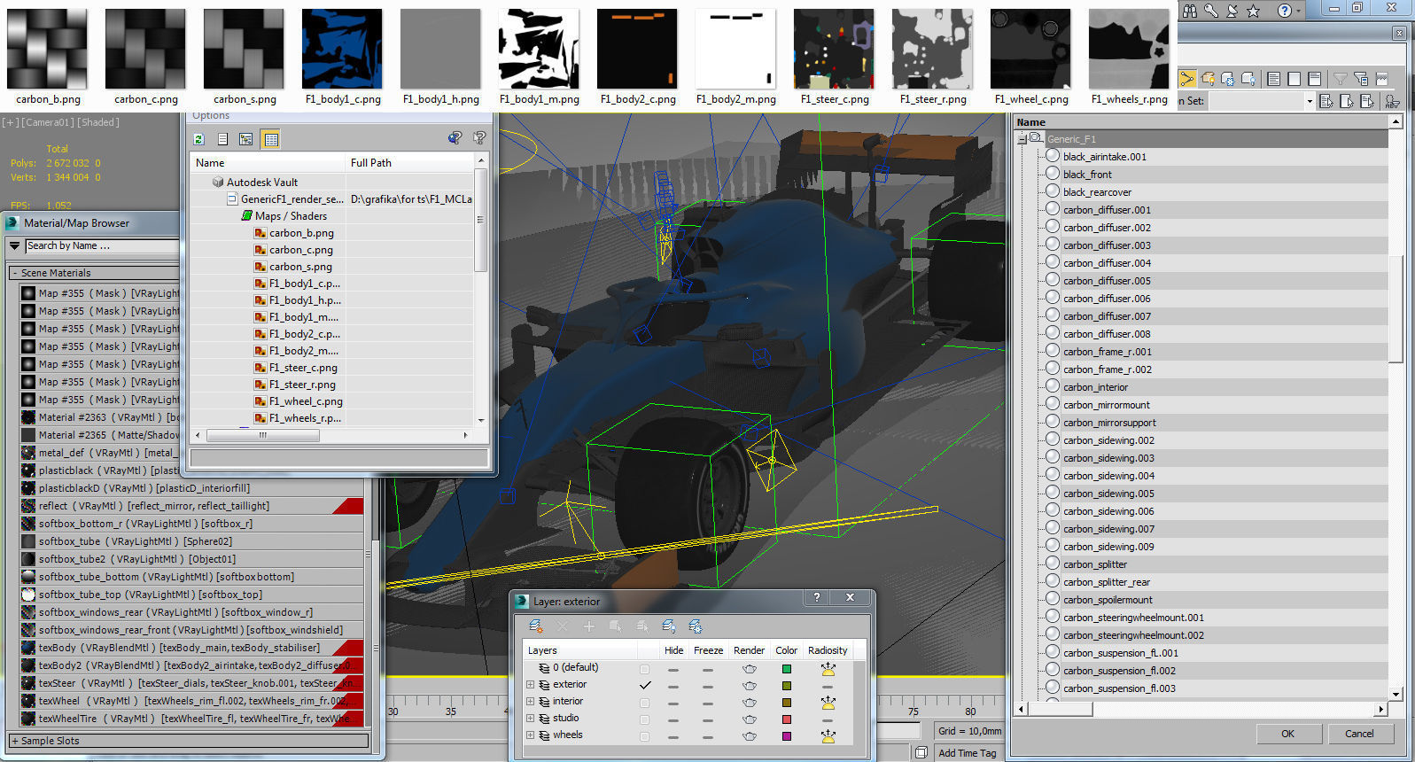 Generic F1 racing car 3D model_30