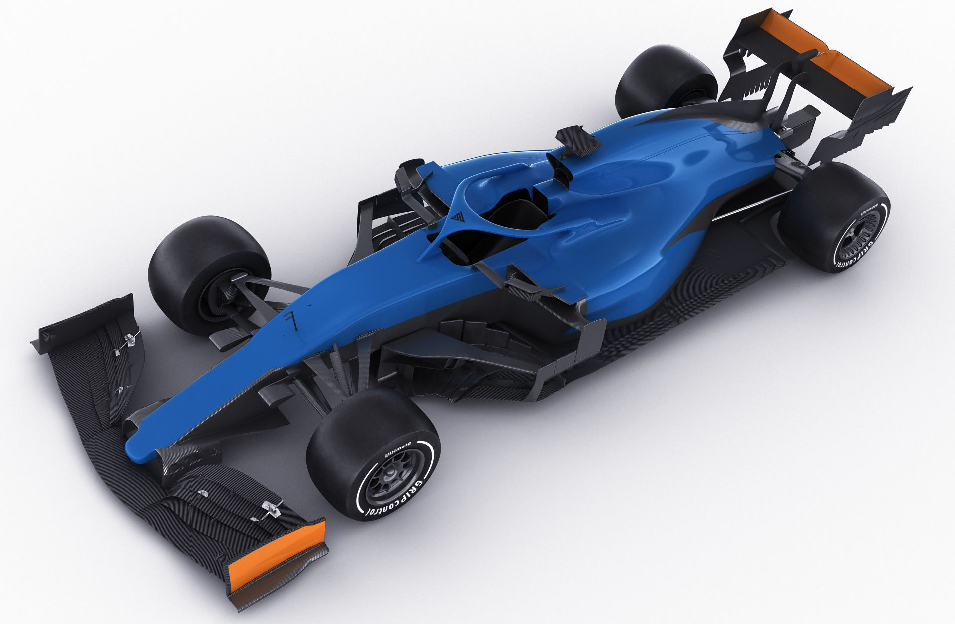 Generic F1 racing car 3D model_5