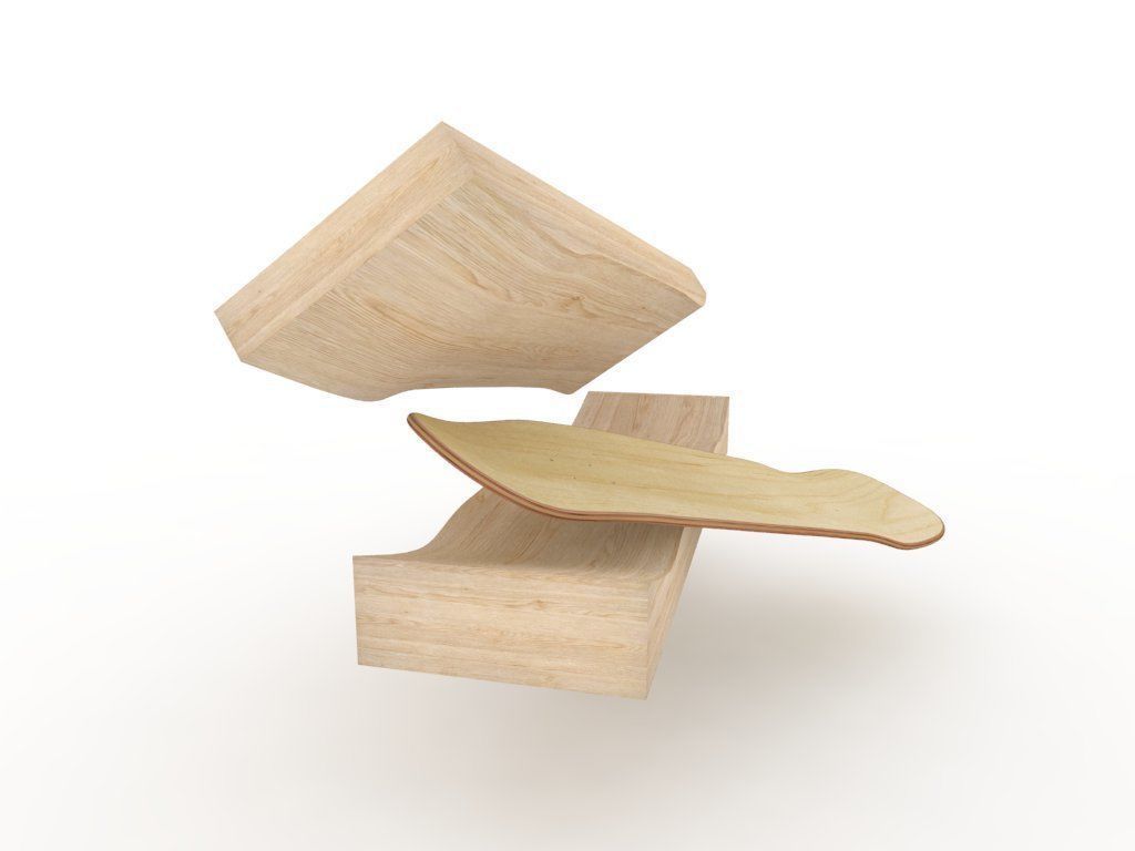 Cruiser Skateboard mold- Ready to be milled 3D model_13