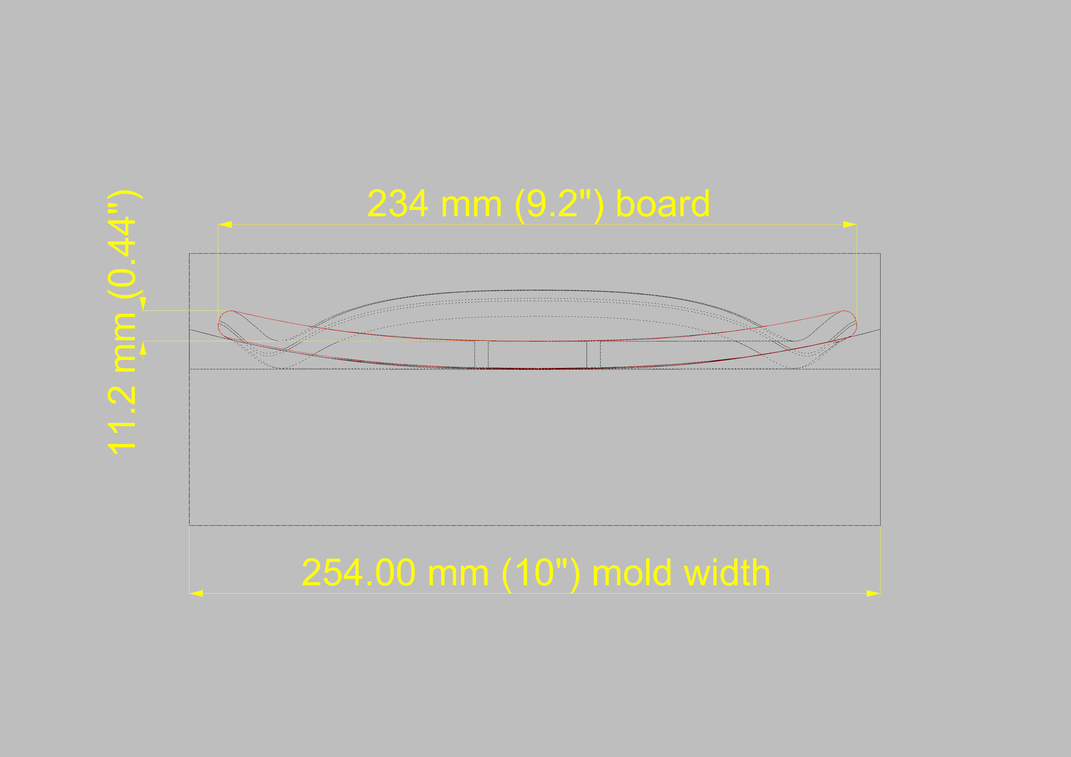 Cruiser Skateboard mold- Ready to be milled 3D model_12