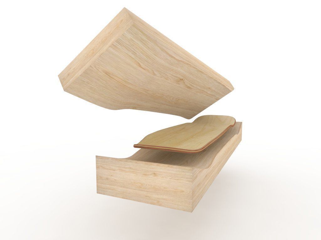 Cruiser Skateboard mold- Ready to be milled 3D model_1