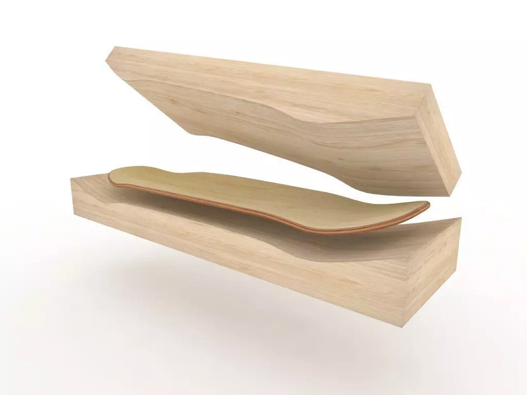 Cruiser Skateboard mold- Ready to be milled 3D model_0