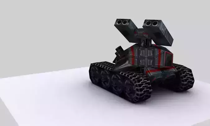 High-gun artillery collection Low-poly 3D model