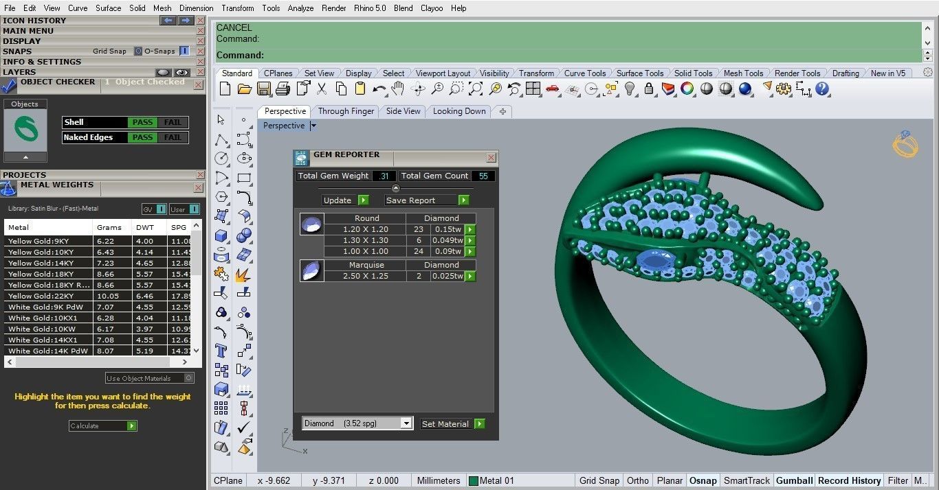 snake ring 3D print model_3