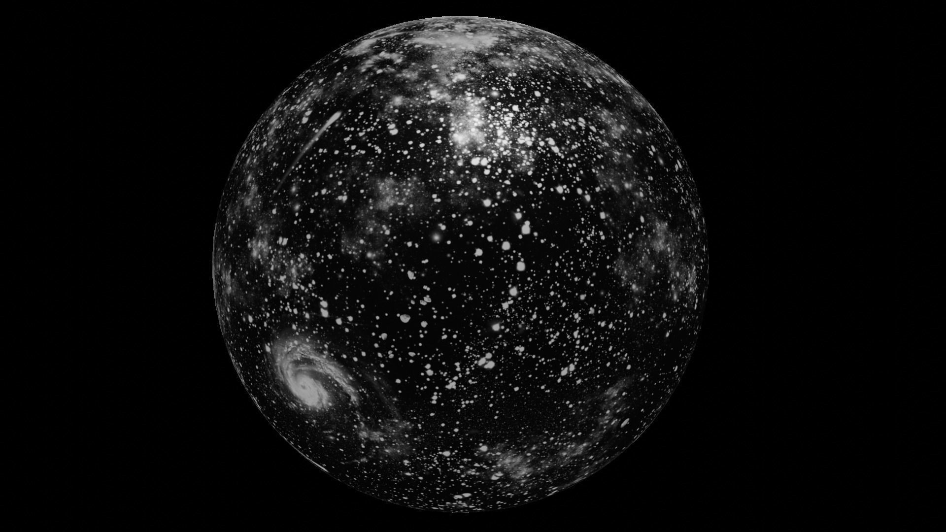 HDRI Panoramic Sky - 360 starfield -01 cosmic gray Low-poly 3D model_3