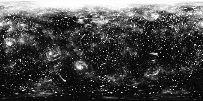 HDRI Panoramic Sky - 360 starfield -01 cosmic gray Low-poly 3D model