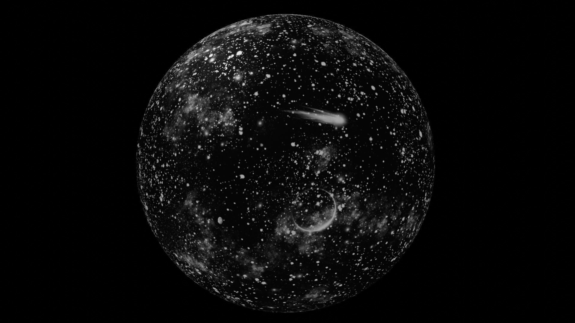 HDRI Panoramic Sky - 360 starfield -01 cosmic gray Low-poly 3D model_13