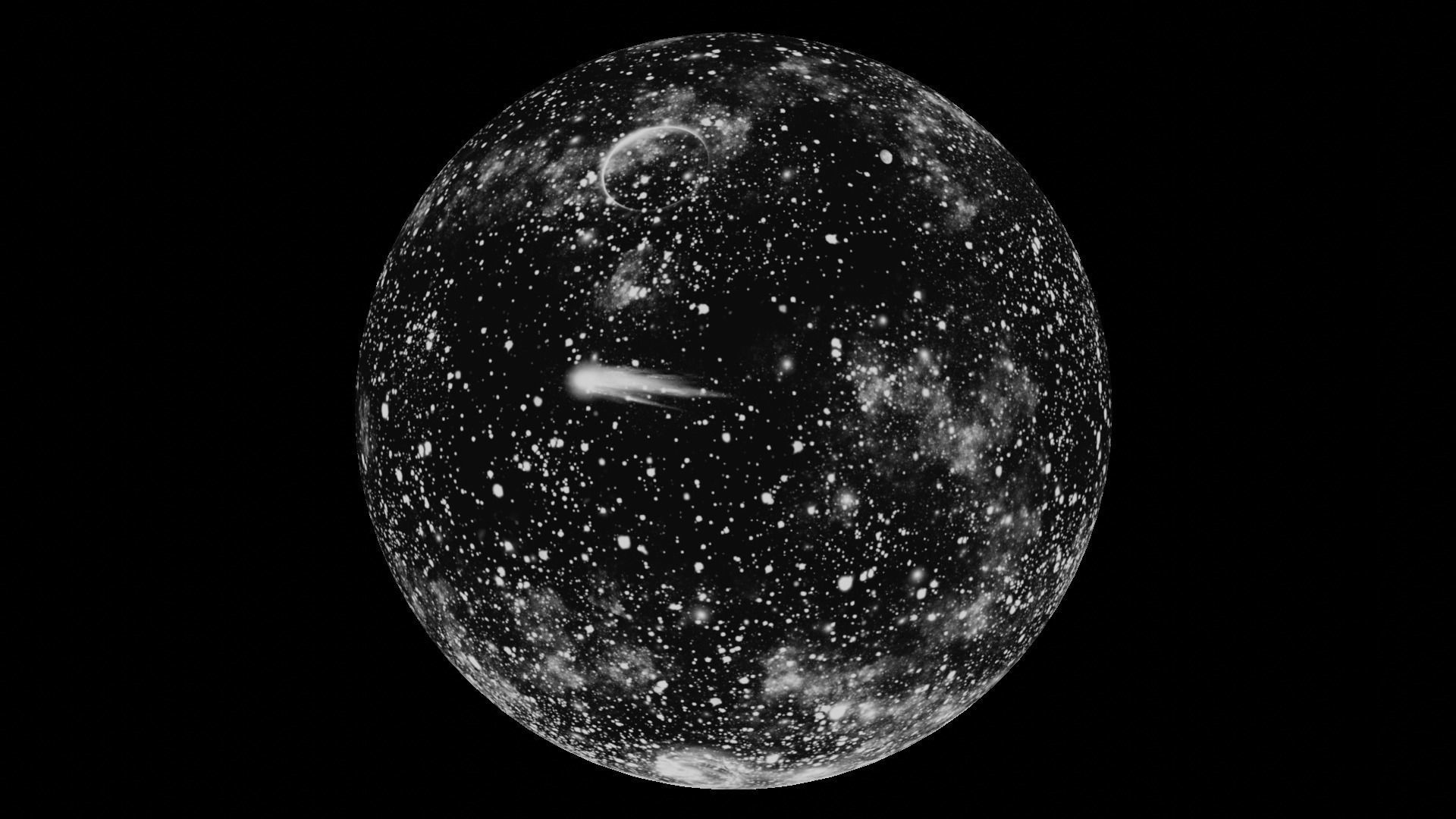 HDRI Panoramic Sky - 360 starfield -01 cosmic gray Low-poly 3D model_7