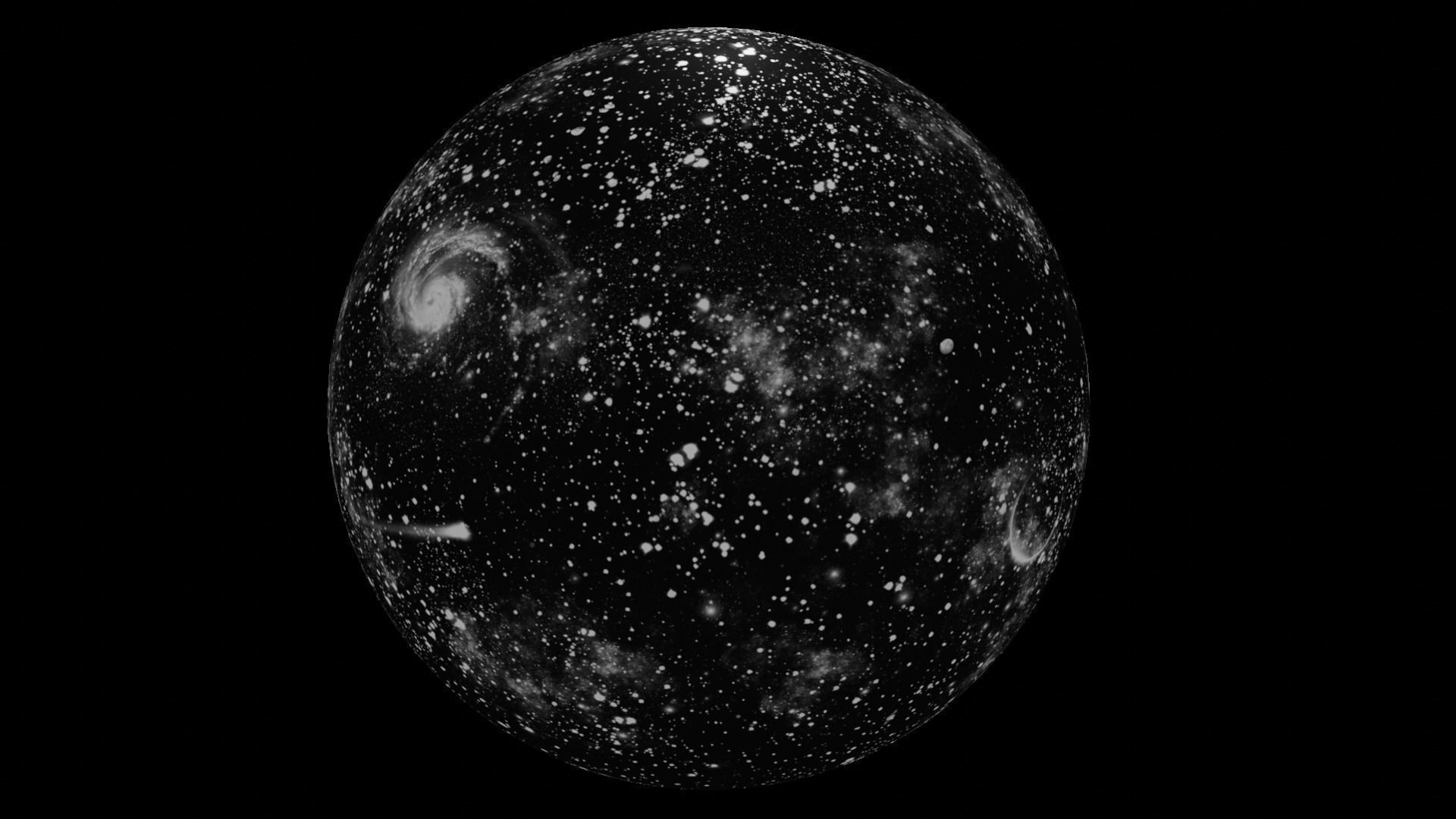 HDRI Panoramic Sky - 360 starfield -01 cosmic gray Low-poly 3D model_18