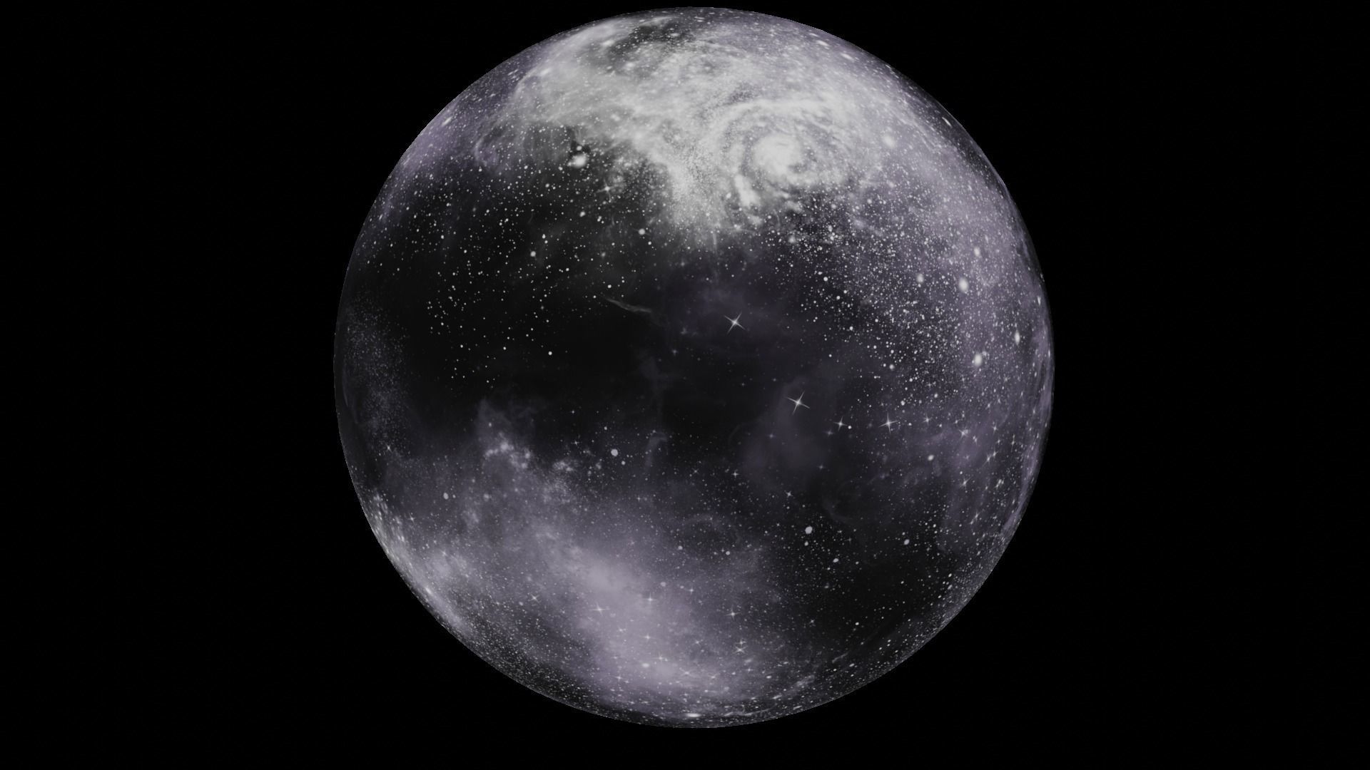 HDRI Panoramic Sky - 360 starfield - 03 violet Low-poly 3D model_3