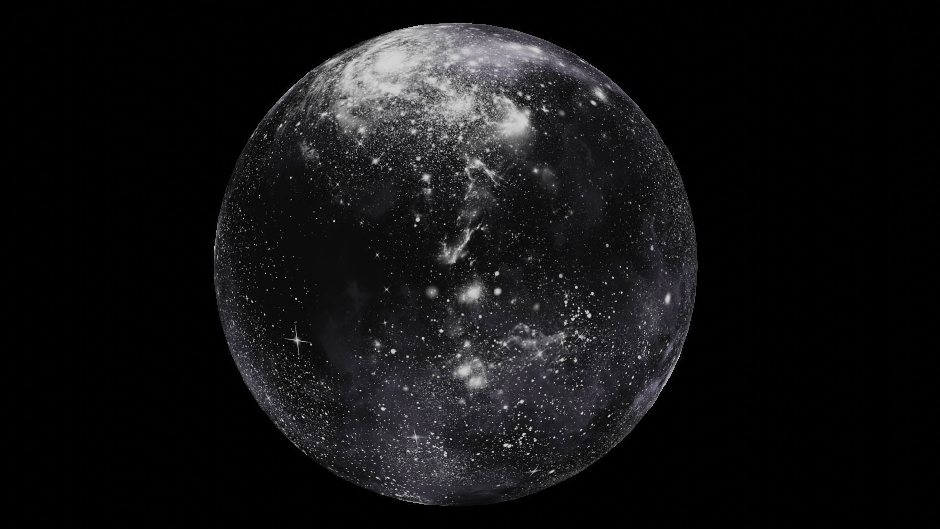 HDRI Panoramic Sky - 360 starfield - 03 violet Low-poly 3D model_11