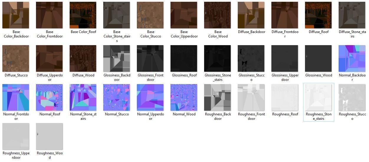 Medieval House Low-Poly Low-poly 3D model_6