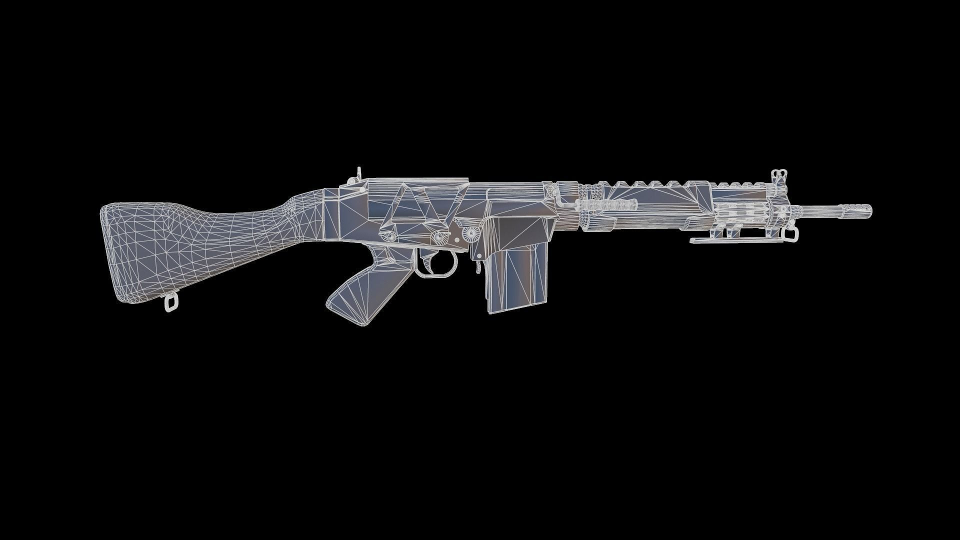 L1AR Assault Rifle GUN - PBR Low-poly 3D model_6