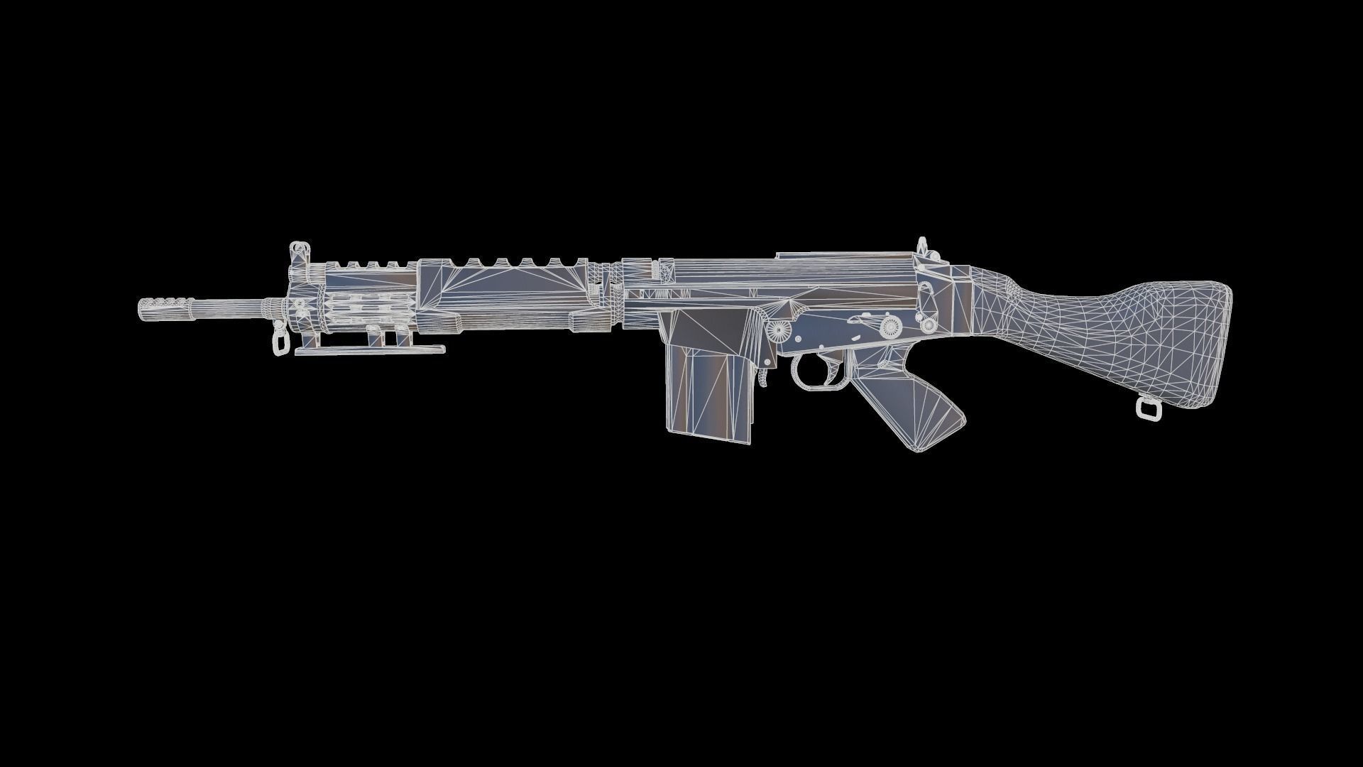 L1AR Assault Rifle GUN - PBR Low-poly 3D model_5