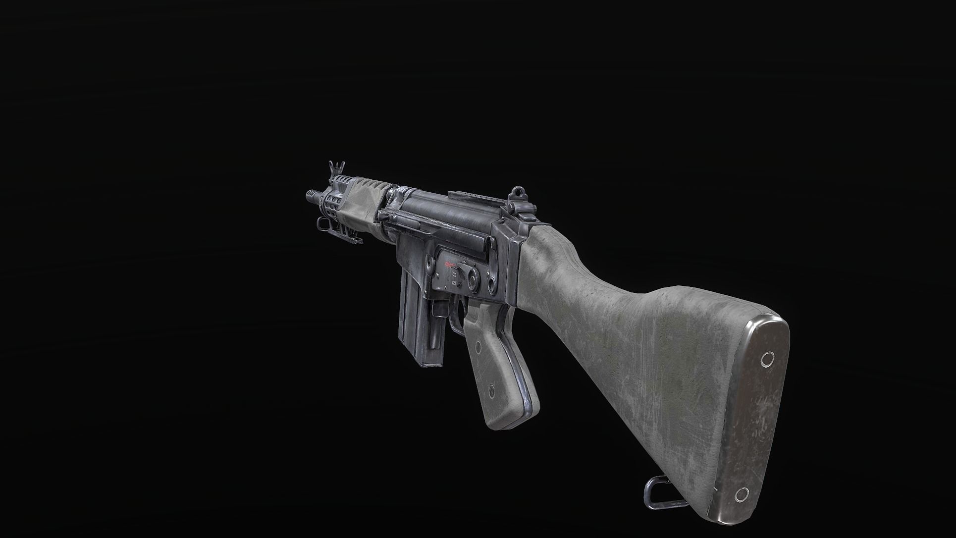 L1AR Assault Rifle GUN - PBR Low-poly 3D model_4