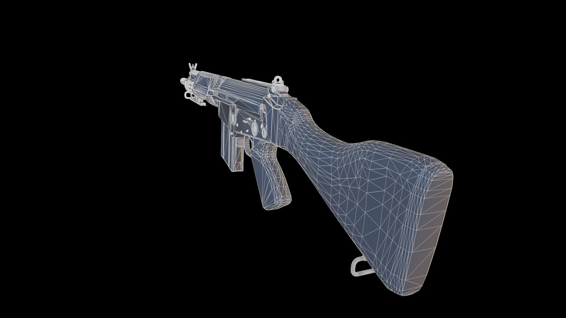 L1AR Assault Rifle GUN - PBR Low-poly 3D model_7