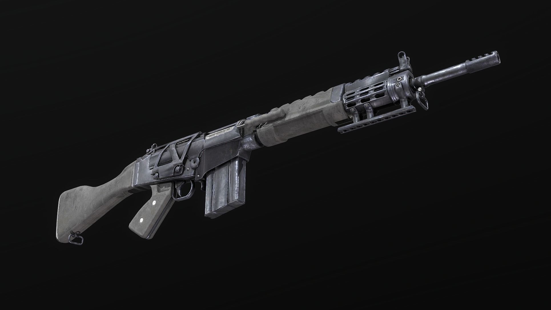 L1AR Assault Rifle GUN - PBR Low-poly 3D model_3