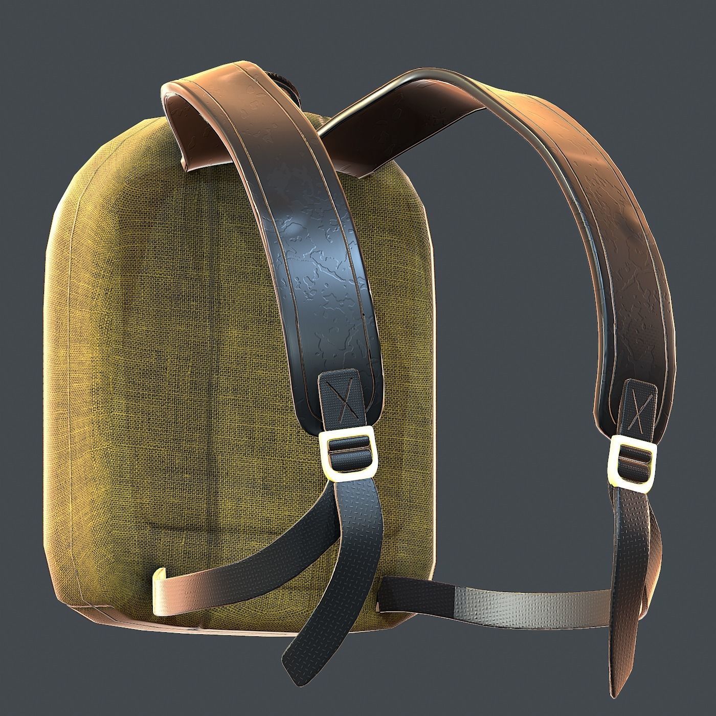 Backpack military combat soldier armor scifi Generic  Low-poly 3D model_5