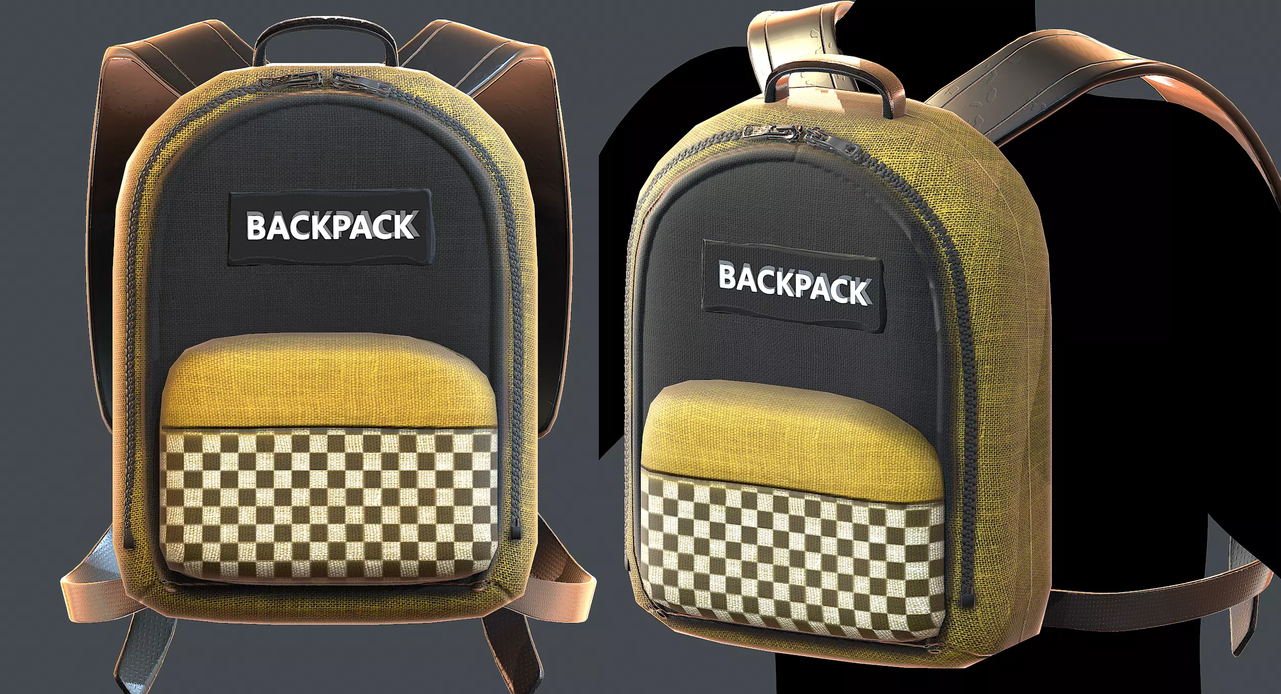 Backpack military combat soldier armor scifi Generic  Low-poly 3D model_0