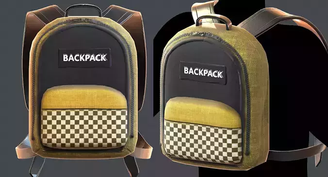 Backpack military combat soldier armor scifi Generic  Low-poly 3D model