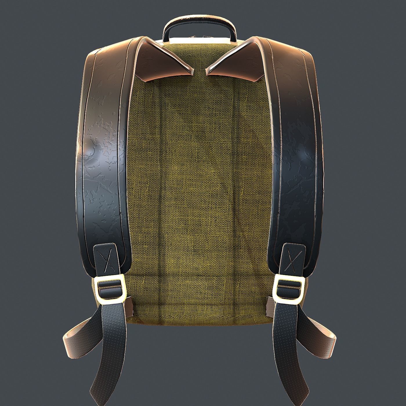 Backpack military combat soldier armor scifi Generic  Low-poly 3D model_7