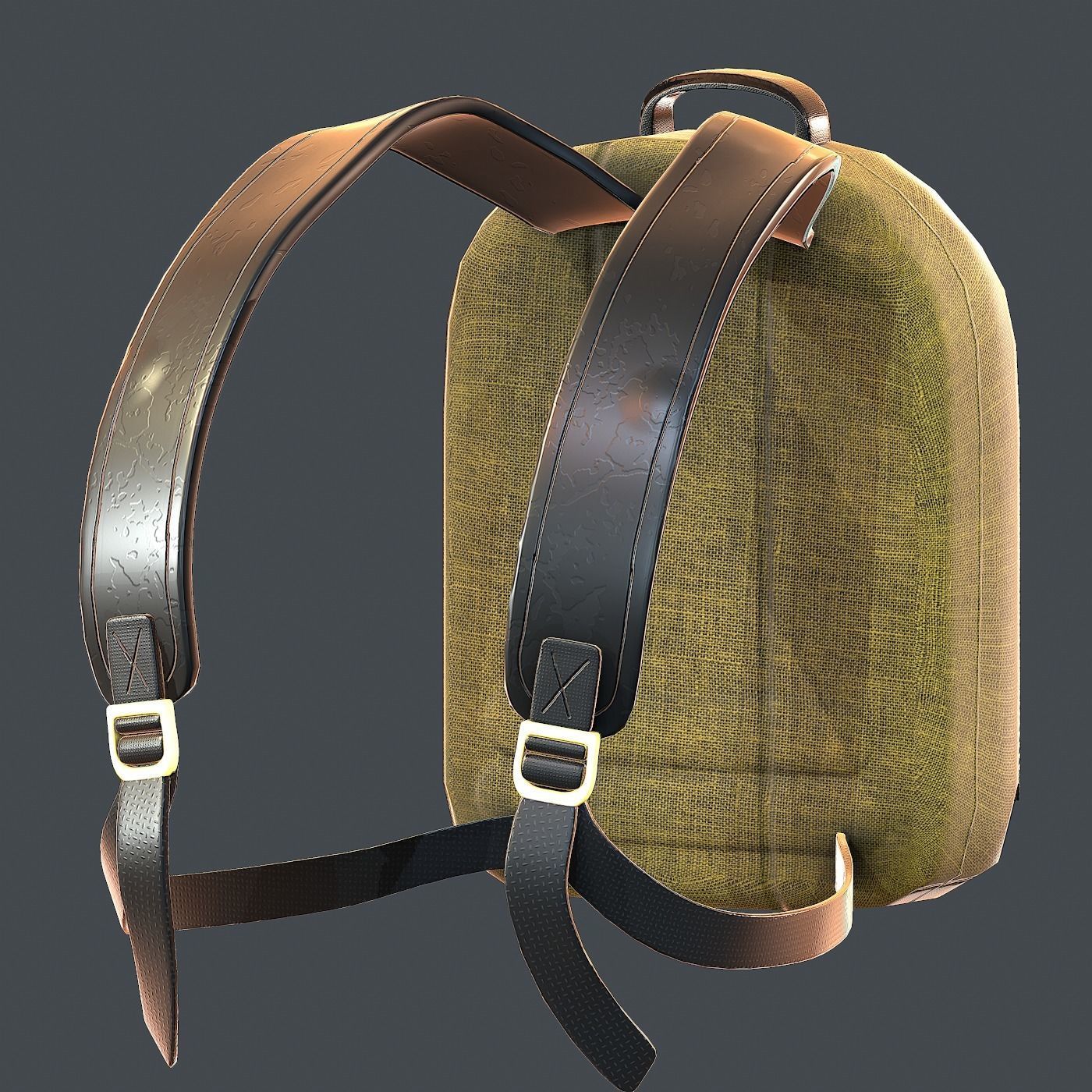 Backpack military combat soldier armor scifi Generic  Low-poly 3D model_8