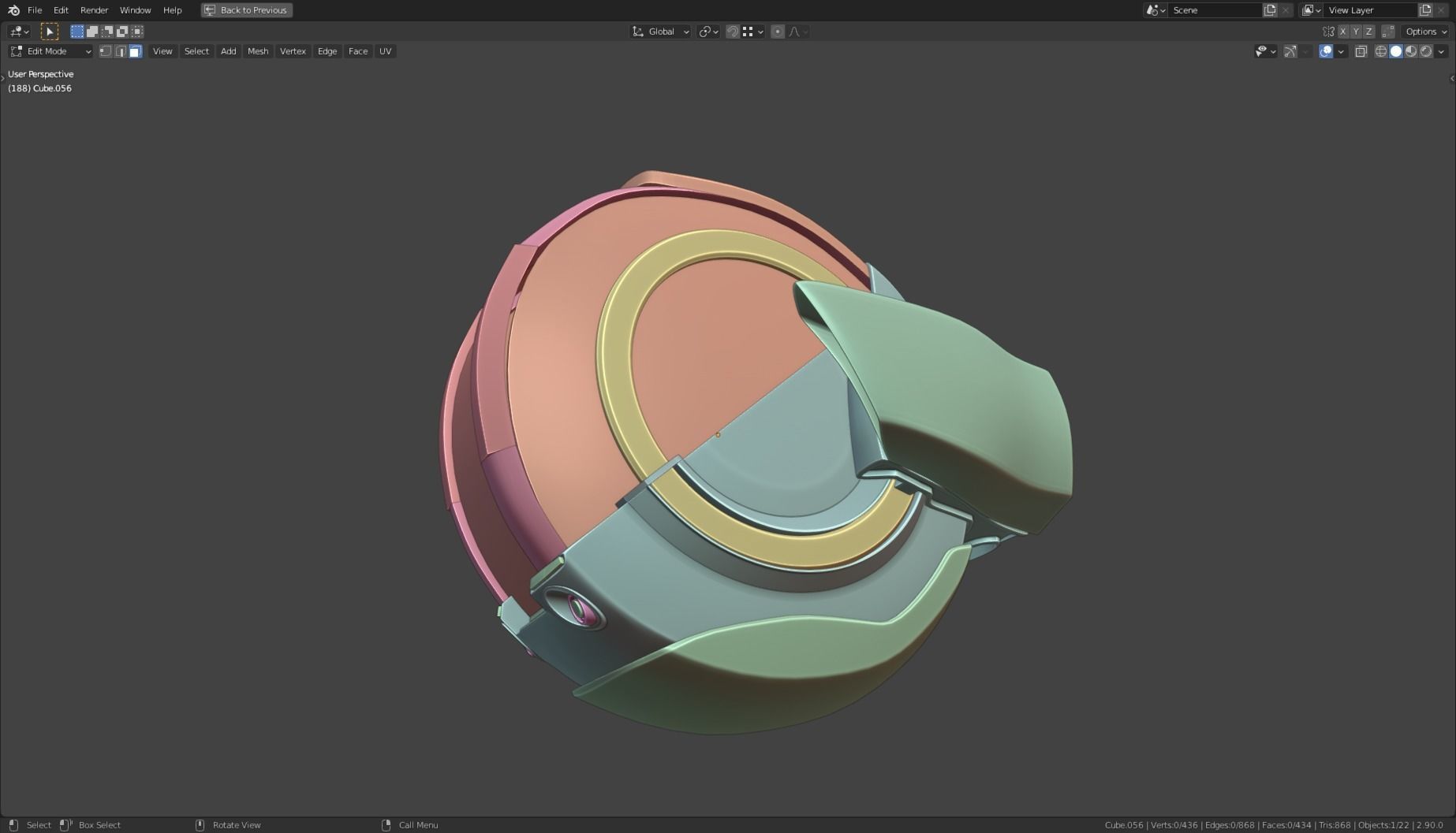 Simplistic Flying Vehicle - nr11 Low-poly 3D model_13