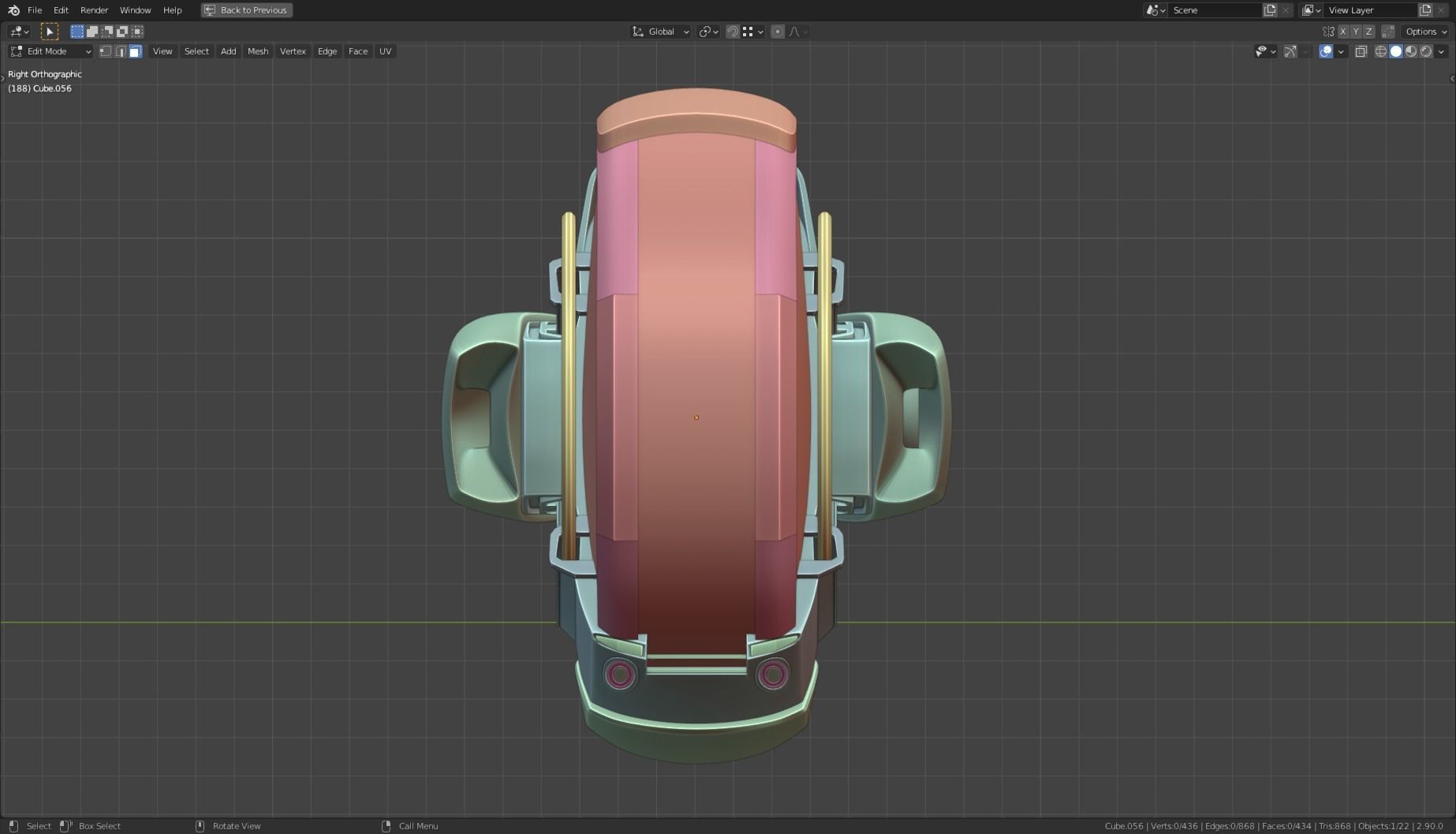 Simplistic Flying Vehicle - nr11 Low-poly 3D model_17