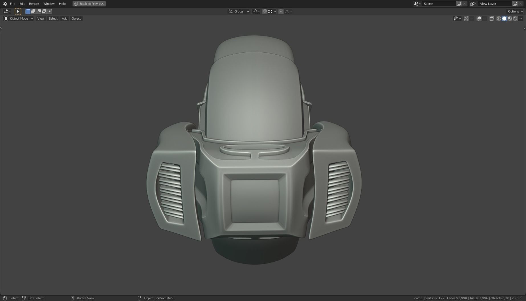 Simplistic Flying Vehicle - nr11 Low-poly 3D model_23