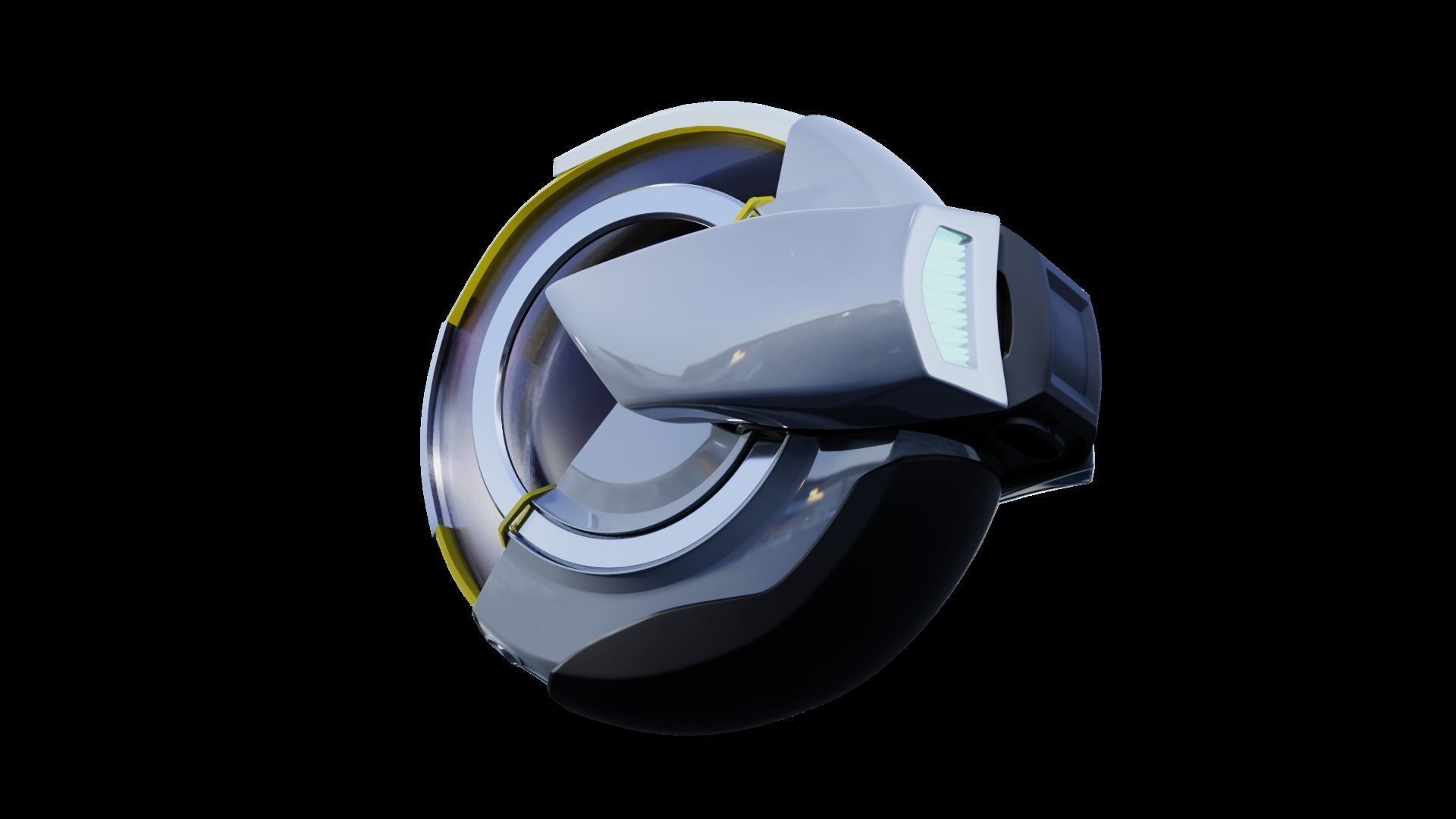 Simplistic Flying Vehicle - nr11 Low-poly 3D model_31