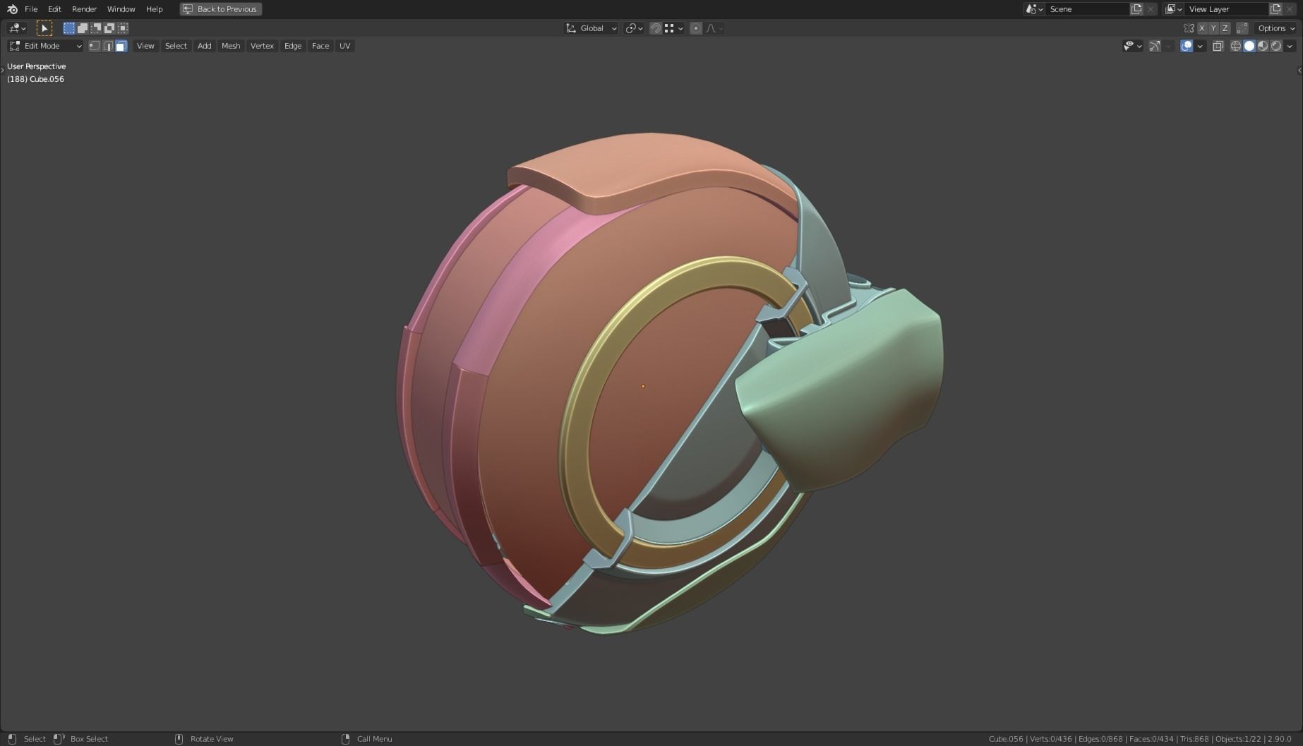 Simplistic Flying Vehicle - nr11 Low-poly 3D model_20