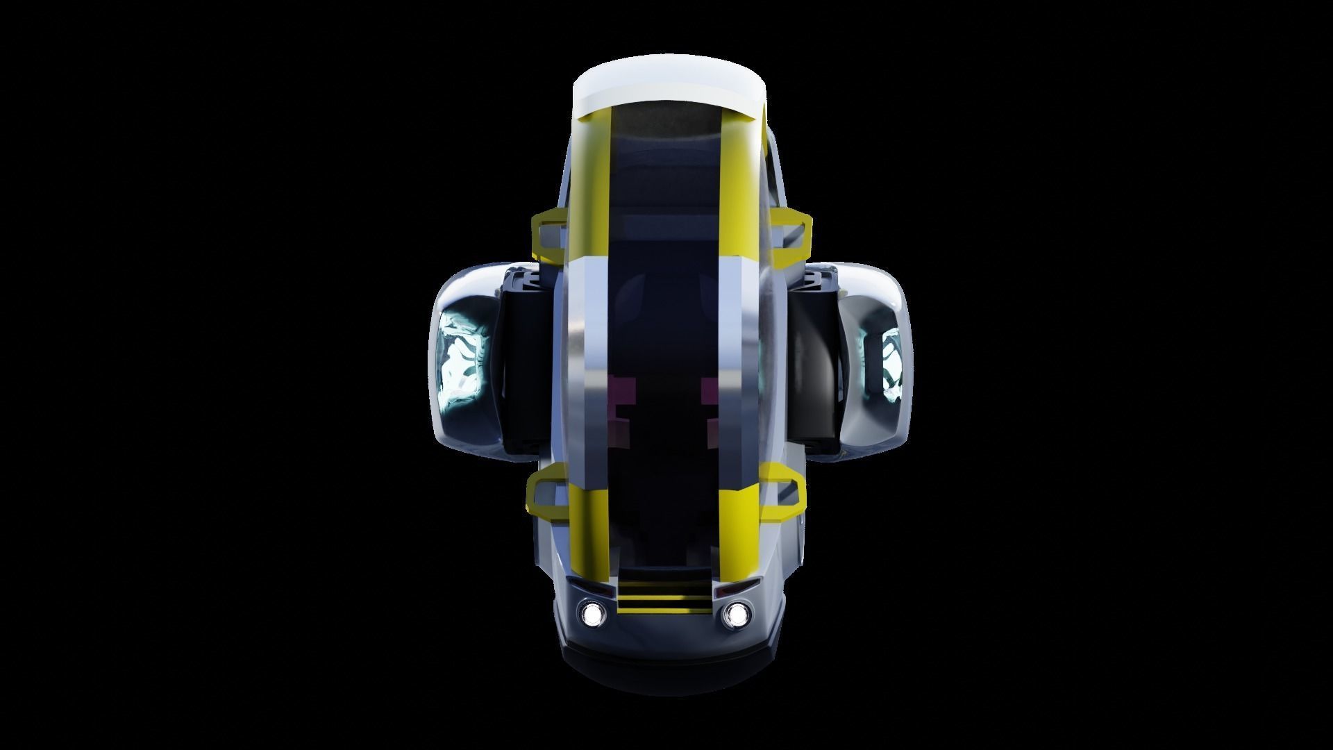 Simplistic Flying Vehicle - nr11 Low-poly 3D model_28