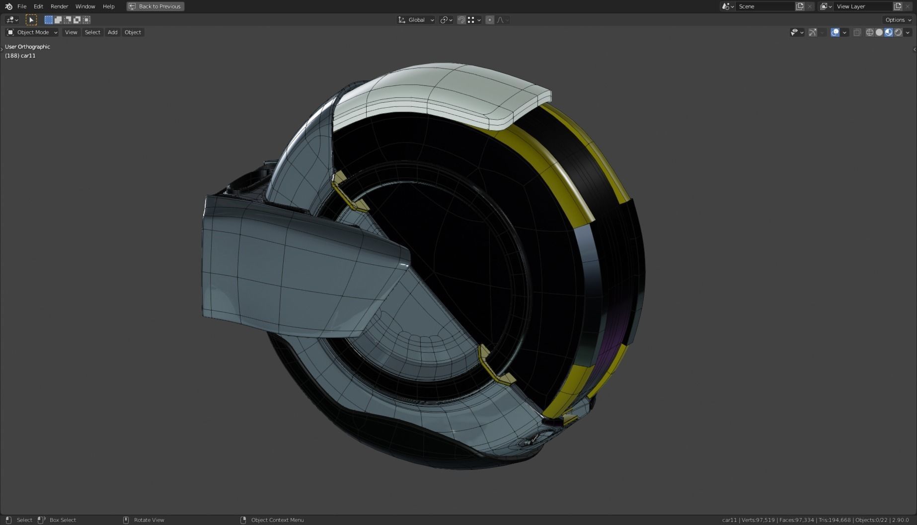 Simplistic Flying Vehicle - nr11 Low-poly 3D model_10