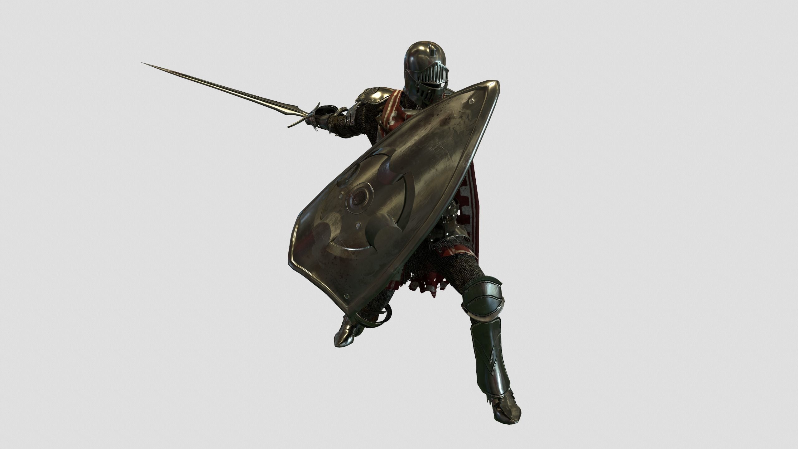 Knight in armor 3D model_8
