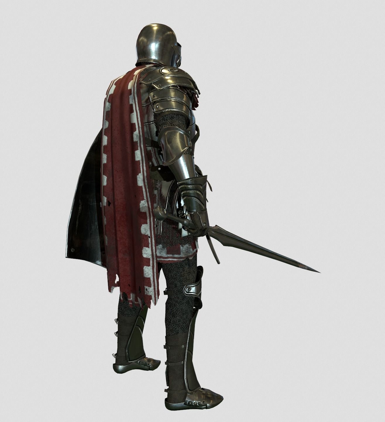 Knight in armor 3D model_6
