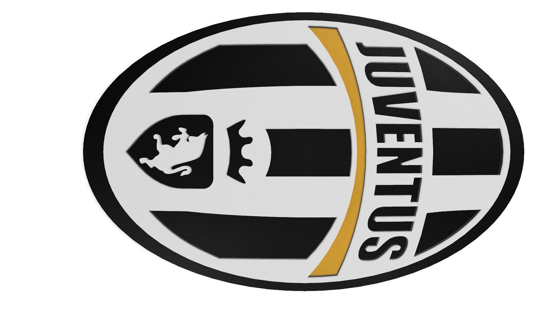 Juventus Turin Wall Sign 3D print model_2