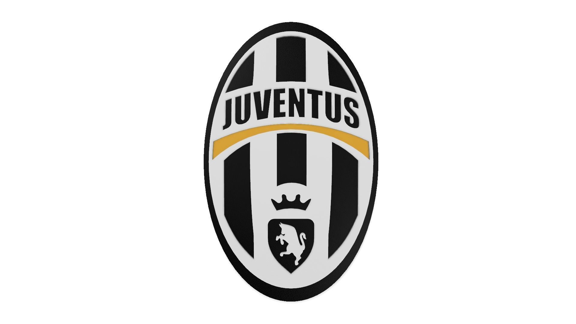 Juventus Turin Wall Sign 3D print model_1