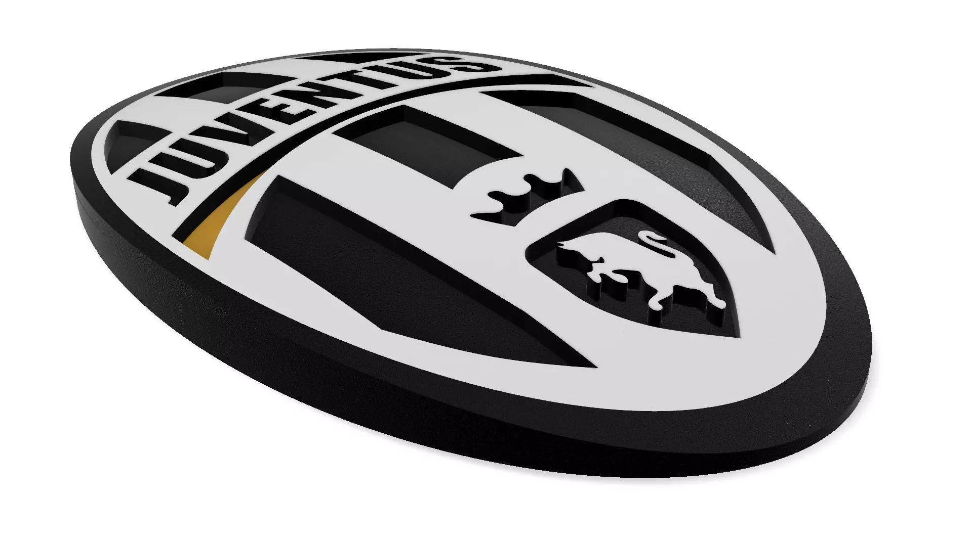 Juventus Turin Wall Sign 3D print model_0