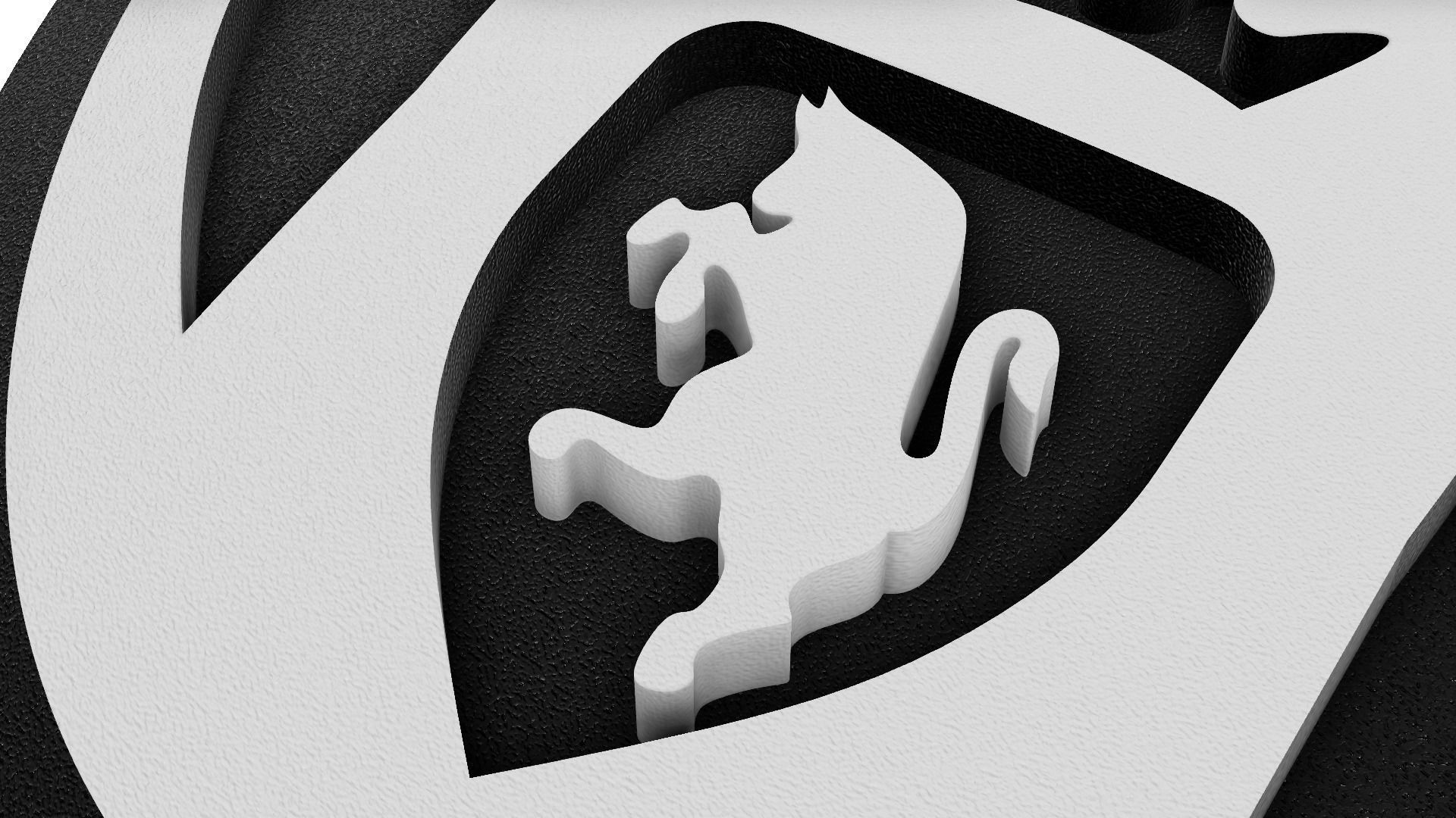 Juventus Turin Wall Sign 3D print model_6