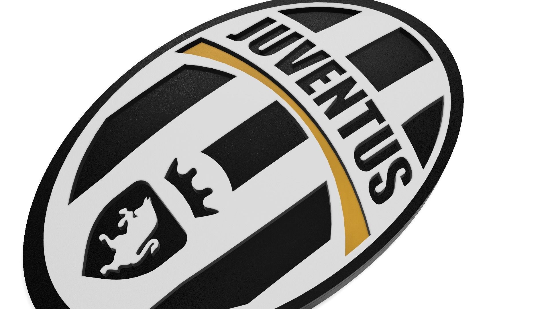 Juventus Turin Wall Sign 3D print model_3
